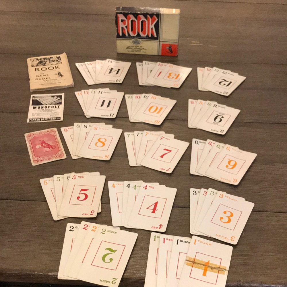 1930’s vintage Rook card game of games Parker Brothers Salem Mass complete read